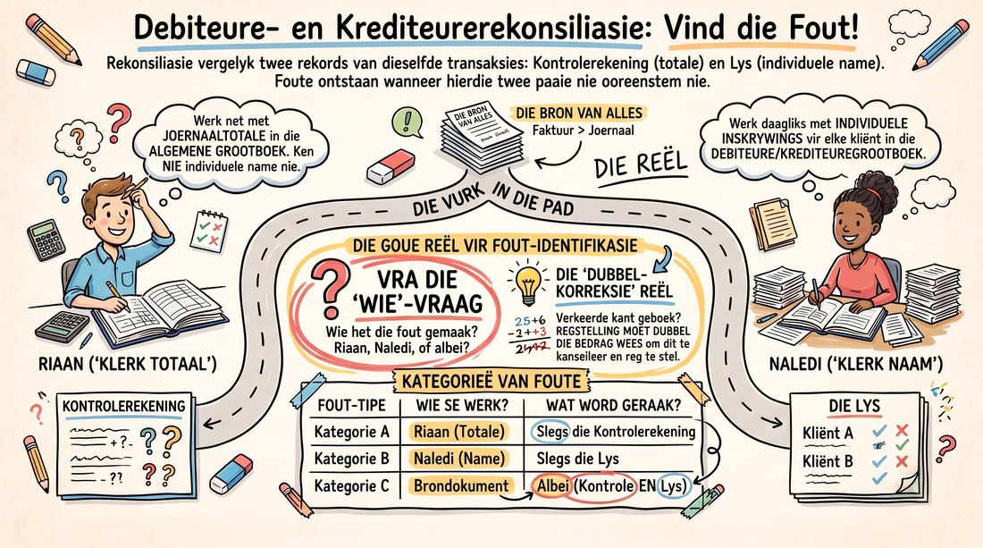 Rekonsiliasie — Vind die Fout